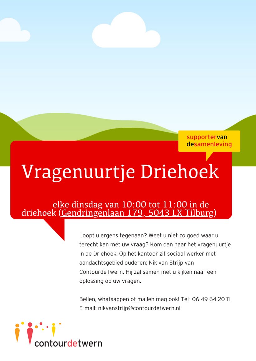 vragenuurtje driehoek contour de twern
